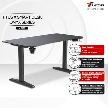 โต๊ะปรับระดับ TTRACING TITUS X SMART DESK 1.4M สี ONYX_1
